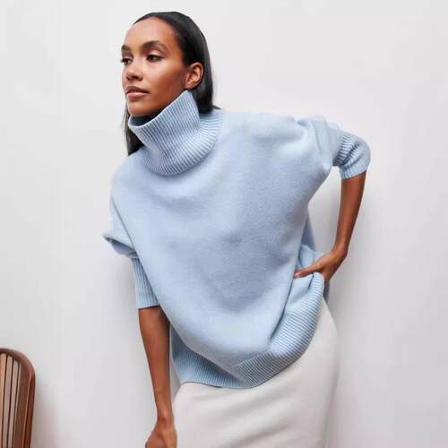 Women's Sweater Half High Collar Sweater 女装毛衣半高领毛衣