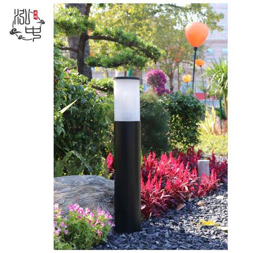花园别墅圆形简约风景观灯公园小区铝材花园灯 户外圆柱草坪灯