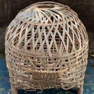 竹编鸡笼关鸡鸭的笼子鸭笼子特大号养小鸡专用笼子外出鸡笼头层竹