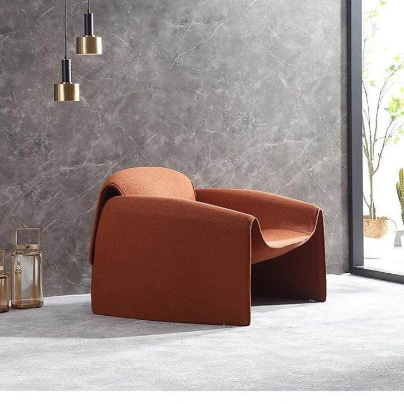 网红轻奢意简螃式蟹椅意创单人沙发小户型客极厅阳台322卧室懒人