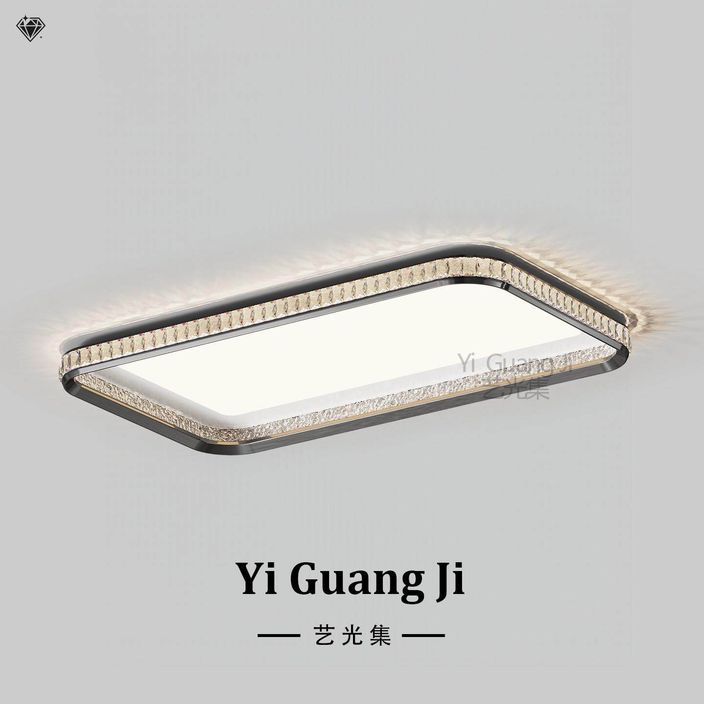 意式轻奢客厅水晶吸顶灯现代简约高级感卧室书房全光谱护眼智能灯