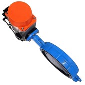 DN300 气动尼龙蝶阀DN400 反冲洗进水阀气动碟阀D671N 10Q对夹式