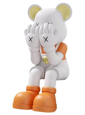 轻奢简约时尚姿暴力仔坐玄关公客厅电视柜橱窗装捂脸坐姿饰大型落