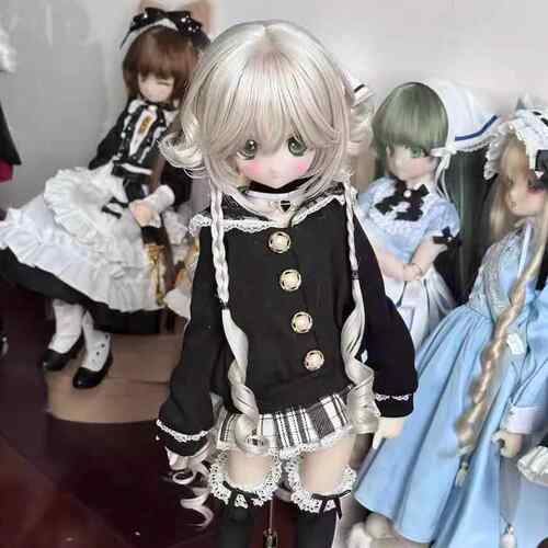 【毛坯】Russ BJD 低马尾基础款长鬓角梨花头 1/3  头围 22cm现货