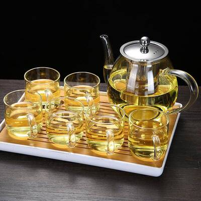 玻璃壶茶家加厚时尚带不锈GH41005/钢滤用网茶泡茶壶水具茶器水分
