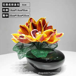 软店花仿真 酒售楼处装 软简约插花家居样板间摆件花艺现代装 饰品装