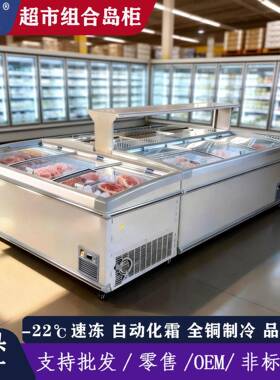 定制商超雪糕展示柜水饺丸子冷冻冷藏热气化霜组合冰柜商用铜管