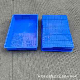 蓝色加厚可堆叠塑料托盘pp5号塑料方盘620 95mm塑料周转方盘 420