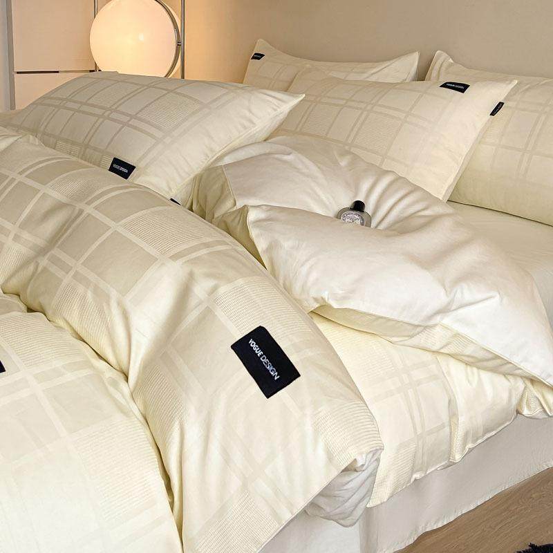 提花贡缎纯棉被套单件秋季40支全棉被罩三件套床上用品单人,床上用品,学生床品套件,淘宝优惠券,粉丝福利购,淘宝优惠卷