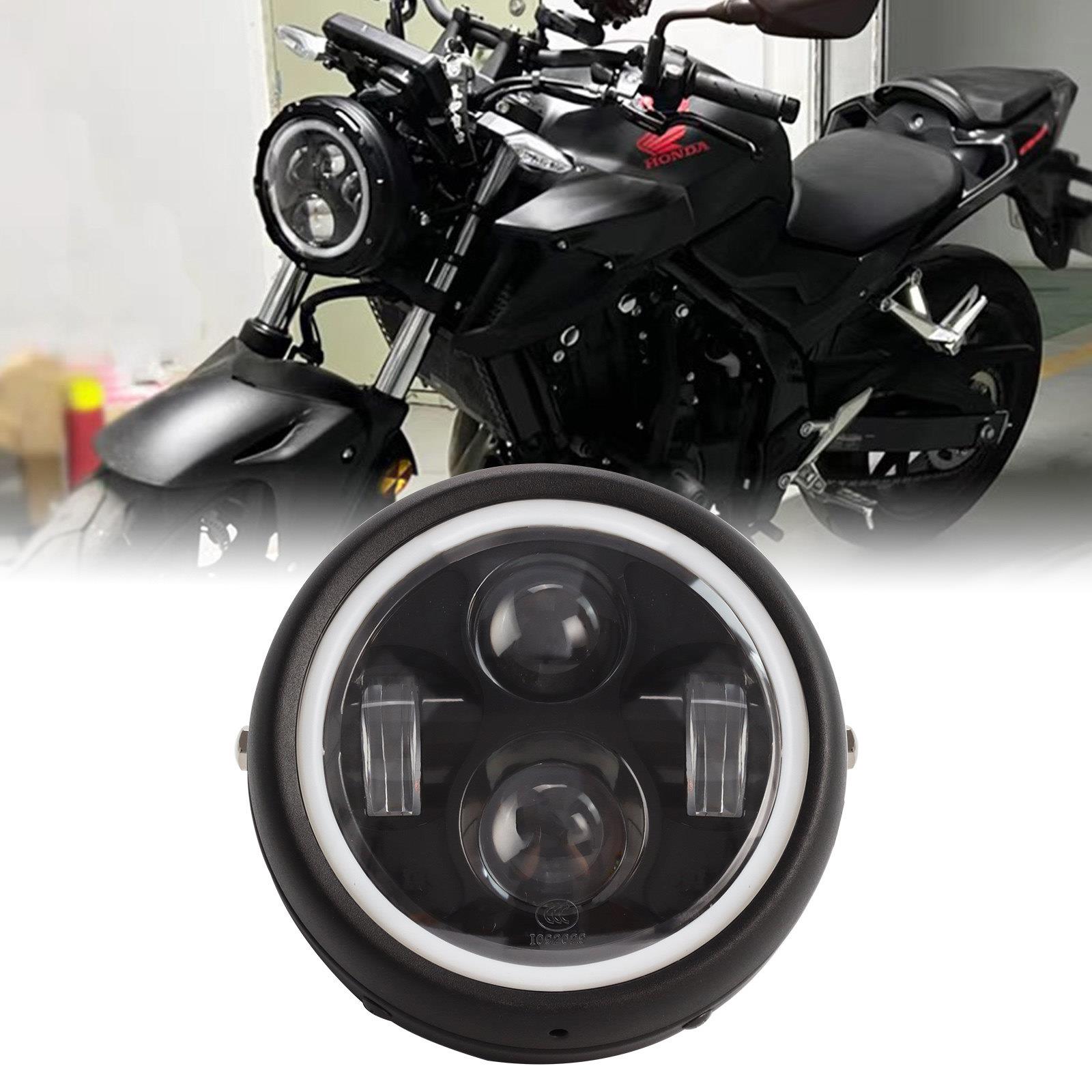 机车改装LED大灯总成 CG125 GN125 复古客厅灯金属壳复古前大灯