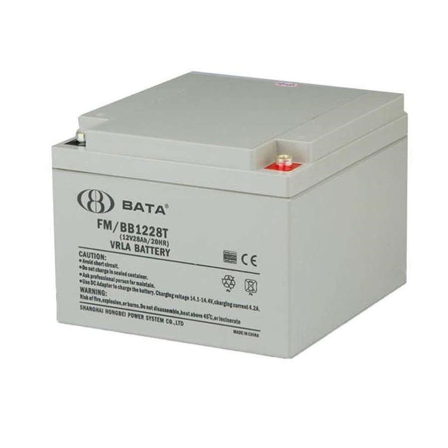 BATA鸿贝蓄电池FM/BB1228 12V28AH 直流屏UPS消防用铅酸应急系统