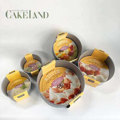 日本Cakeland Albrid不沾活底圆形芝士巴斯克蛋糕模具