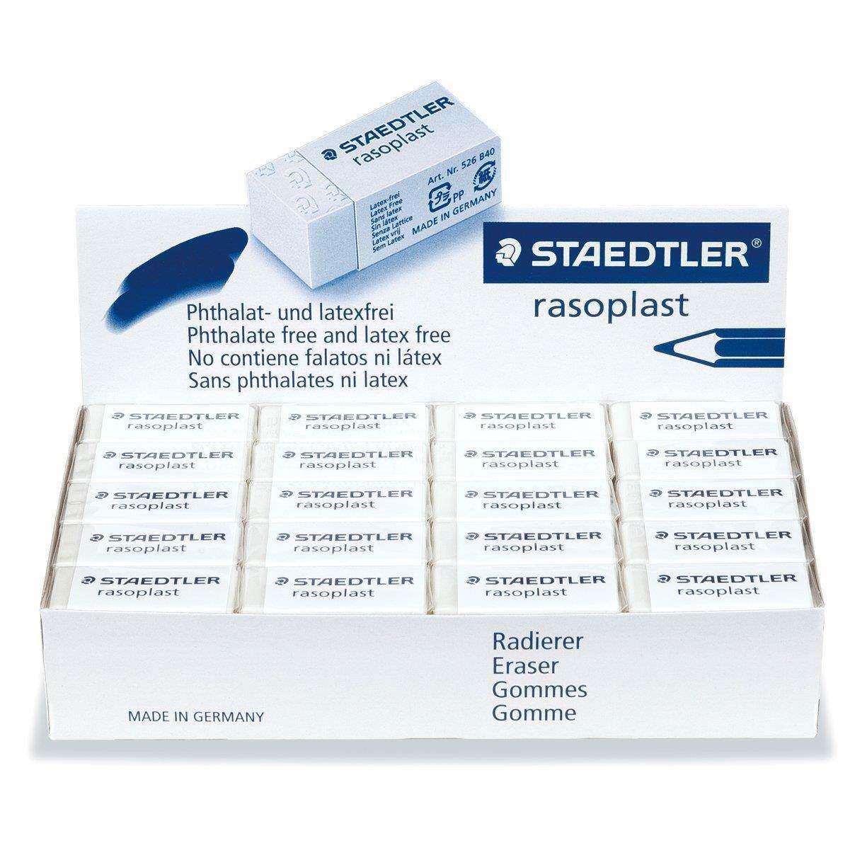 德国施德楼STAEDTLER 526 B40专业绘图素描公绘画铅笔橡皮擦