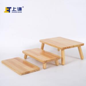 上谦松木托 托架组合蛋糕面 面包西点干 干点冷餐自助餐陈列架中