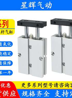 TN双轴双杆气缸TN10/16/20/25/32X10SX20X30X40X50X60X70X80X100S