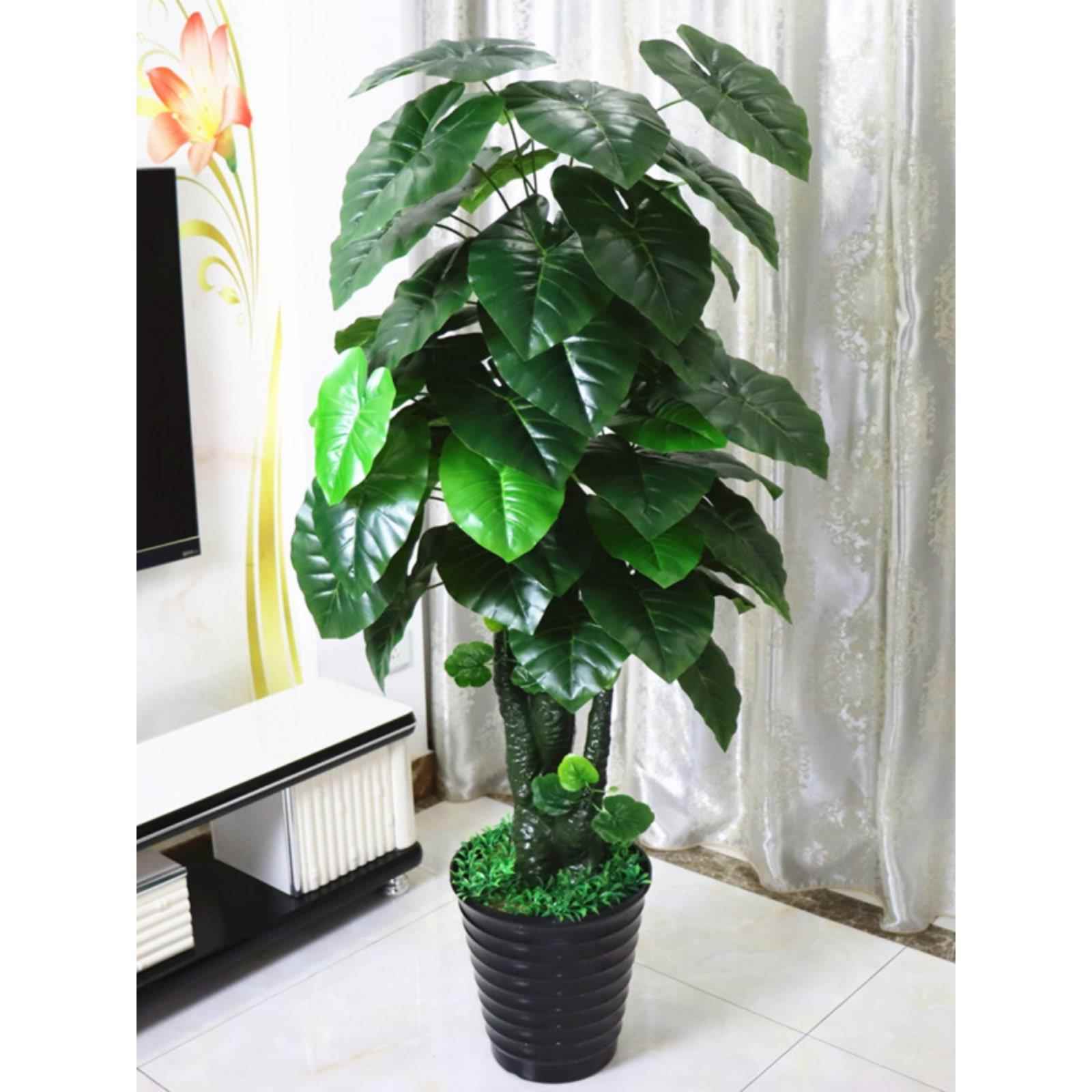 假树滴观音人造植物落地式盆栽大型客厅盆景假花塑料花卉装饰绿色