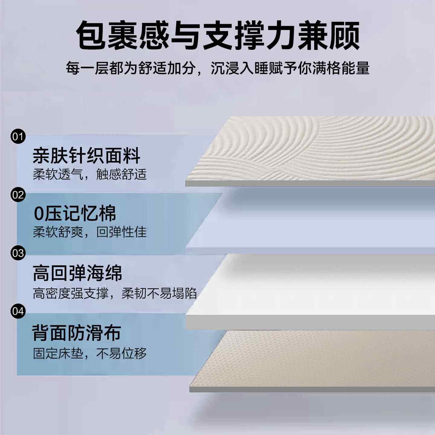 0感抗压记忆棉复合立海绵床可拆洗体垫学生防卧室塌TCY陷榻榻米软