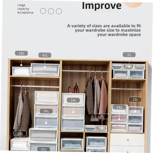 clutter storage box shoes drawer cabinet organizer wardrobe