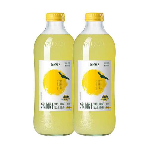 柚香谷宋柚汁1kg大瓶装双柚汁清爽解腻果汁饮料乳酸菌风味柚子饮