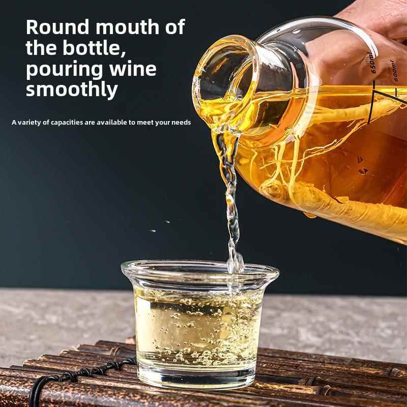 家用高硼硅刻度酒瓶定制大容瓶量1K6Ox6Cu冷酿果瓶透酒白酒明密封