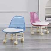 亚克力小凳子静音万向轮滑轮凳家用移动小凳子