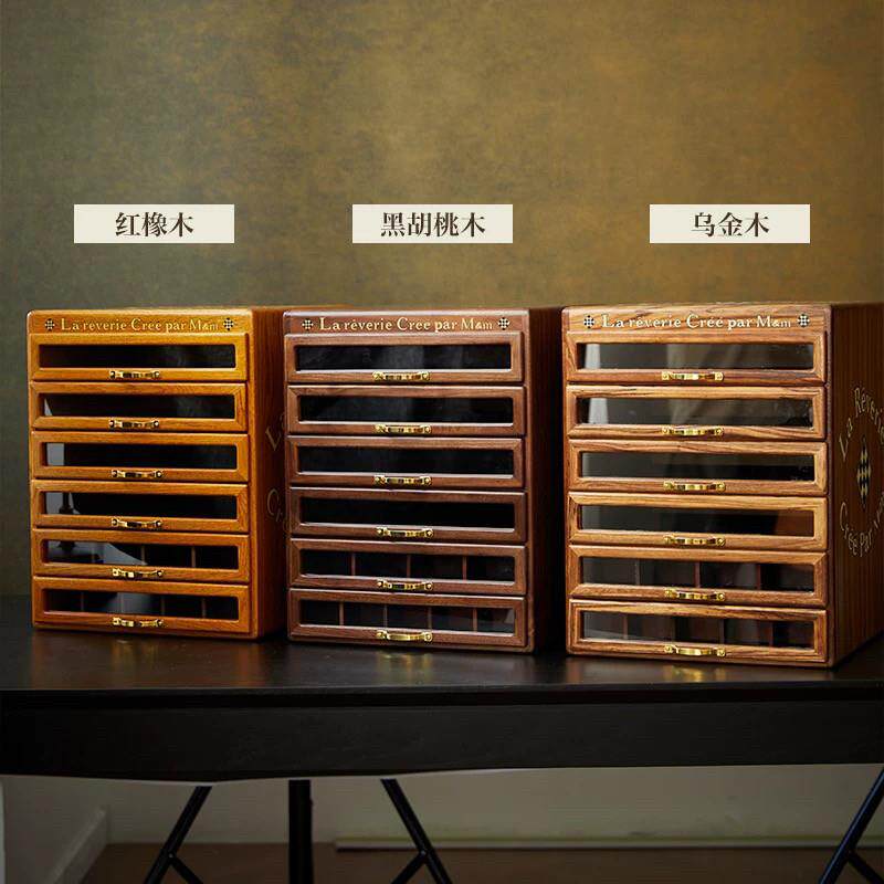 G牌收纳柜 六抽收纳柜 实木收纳柜 首饰盒 文玩收纳柜 G牌 正品