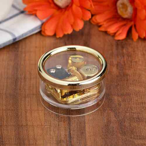 音乐盒发条式八音盒天空之城摆件圆形音乐盒礼物儿童女孩创意