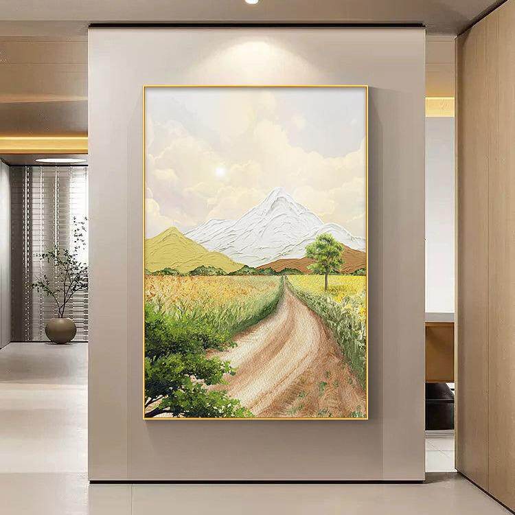 新款直销日照金山玄关装饰画北欧客厅走廊挂画山水风景沙发背景墙