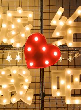 生日快乐字牌氛围灯led灯女孩宝宝男友浪漫装饰场景布置发光灯牌