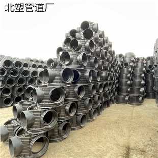 公元 pe塑料检查井流槽hdpe双壁波纹管中空壁井筒管