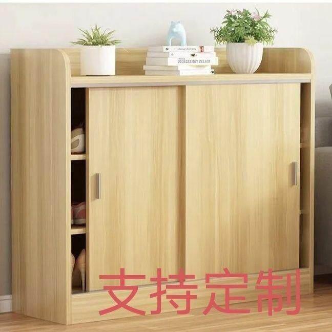 餐柜现代简约厨房碗盘柜茶水柜门厅柜收纳柜家用拉门鞋柜定制