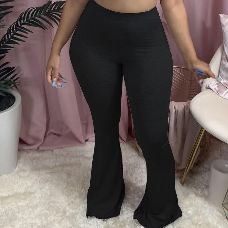 High waist bell bottom pants womens casual sweat-absorbent