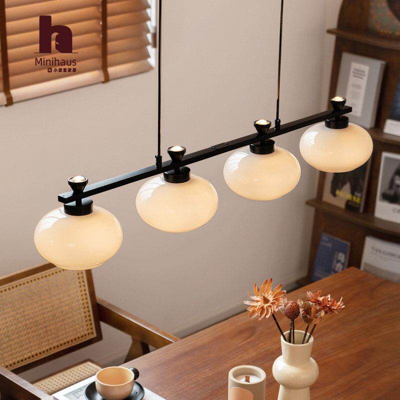 小居室中古vintage饭厅吊灯宋代美学覆古长条餐桌灯吧台饭厅灯具