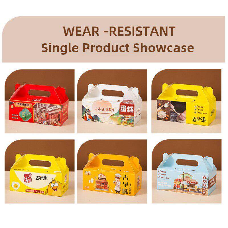 网红长方形挎包古风枕头蛋糕包装盒烘烤牛皮纸糕点盒500套