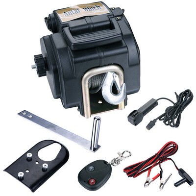 厂家直销12V/24V3500磅电动船用绞盘高品质