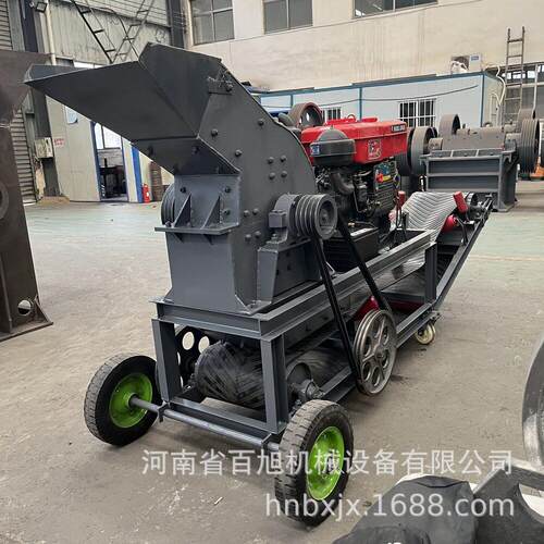 310*520型柴油动力锤式破碎机建筑垃圾混凝土砖块回收锤式制砂机