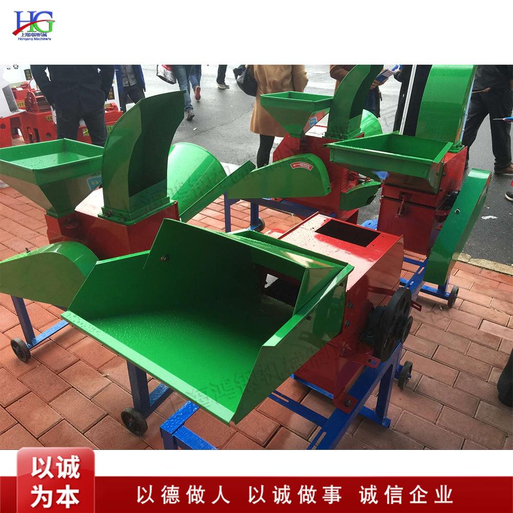 高喷铡草揉丝粉碎机干草粉丝铡刀切割机小型饲料加工机械设备