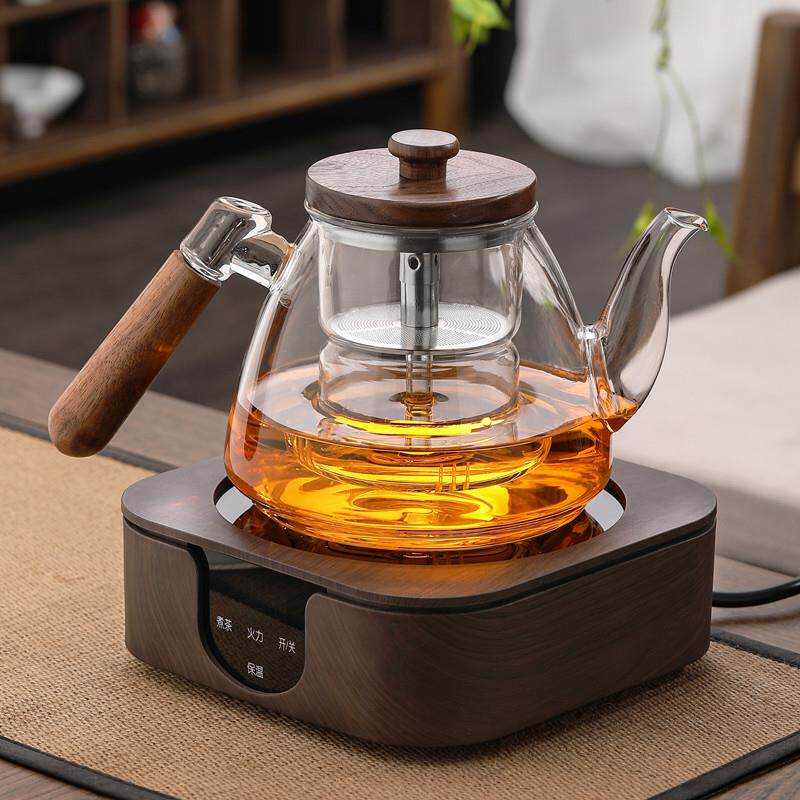 玻璃侧把煮茶壶蒸汽煮茶器耐高温烧水壶电陶炉专用养生壶家用自动