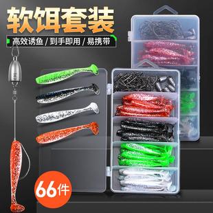 德州钓组卡罗铅套装 路亚鲫鱼钓组 成品远投曲柄钩软饵钓鱼套装