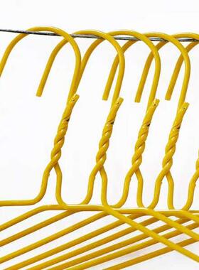 干洗店专用一次性衣架2.2洗衣店家用钢丝铁丝细衣挂架600个蓝白色