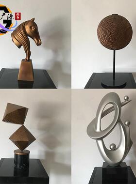 新中式创意铁艺金属店电视柜入户玄厅关摆件J001办客公室高端装酒