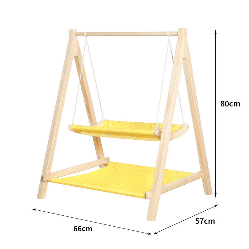 猫清洗夏可天凉不木质猫猫猫窝猫咪别墅猫双层窝床占地吊床窝挂床