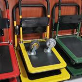 可折叠手推车仓库货物搬运平板车承重强高弹性脚轮超市 折扣价