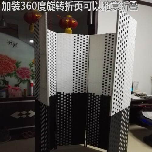 风藤编折叠移动拉伸屏风入断户隔办公店室卧室客xxjy-厅酒包挡间