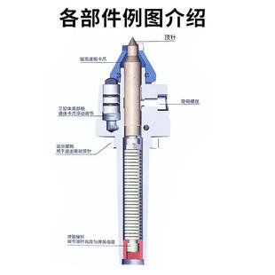机床主轴液压驱动顶针端面拨动顶针高速钢镶白钢卡爪拨盘D234