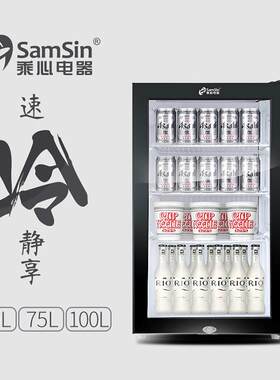 50L小型水果茶叶冷藏展示柜小电冰箱冷柜保鲜柜食品留样柜