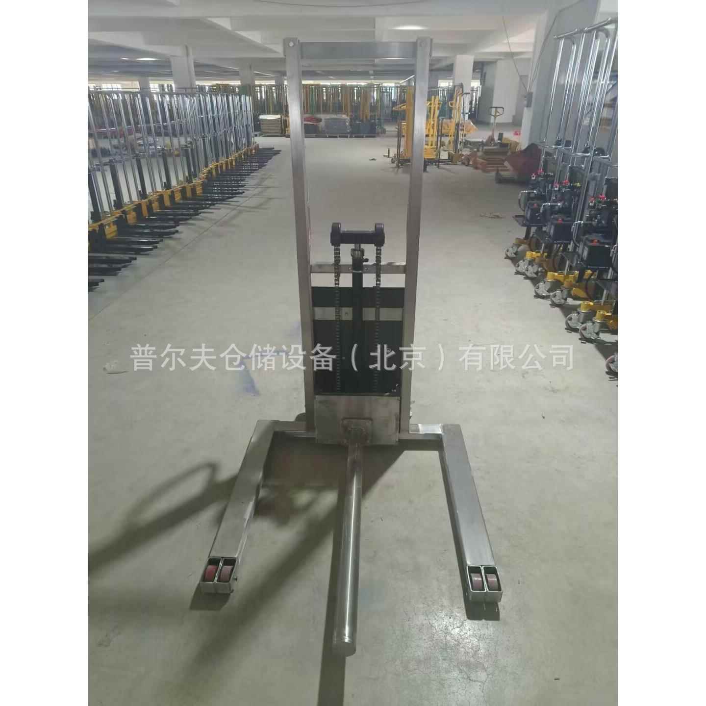 非标304不锈钢单轴纸卷叉车升高卷料串杆上料全电动滚轴单臂堆高
