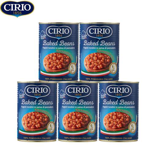 Cirio茄意欧茄汁焗豆罐头番茄汁焗豆沙拉即食黄豆意大利进口