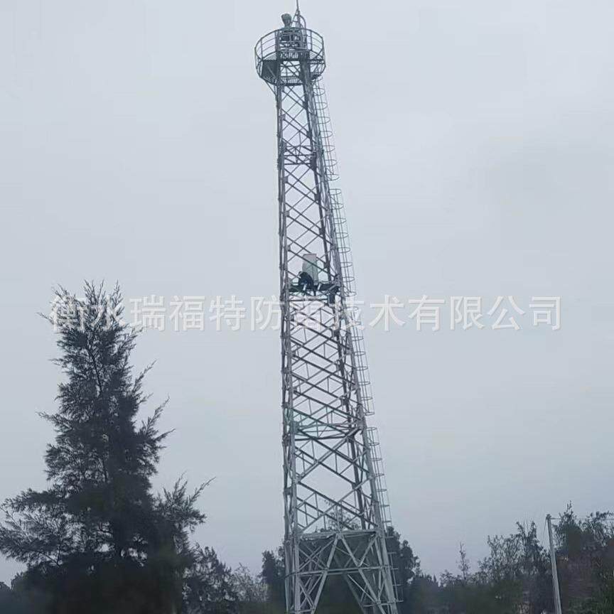 钢结构接闪杆避雷塔多种避雷塔圆钢角钢结构避雷针塔