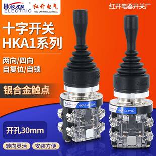 41Z04Y04四向自复自锁操控杆Y02两向摇杆 红开十字开关主令HKA1